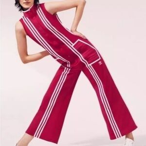 Adidas Originals x Ji Won Choi RED Striped Active Romper JumpSuit size Small